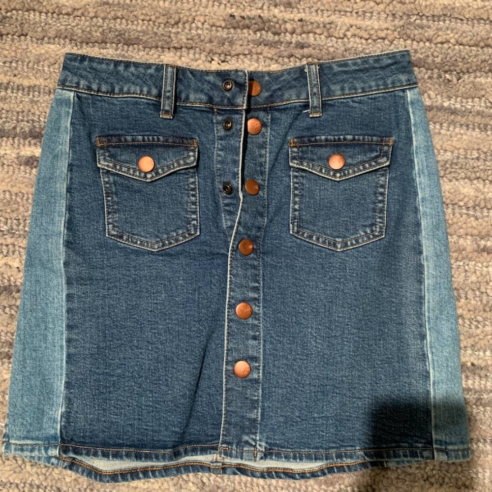 Madewell denim mini skirt size 26
